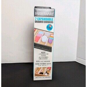 Farberware 2 Expandable Drawer Dividers DIY Storage Organizer NEW
